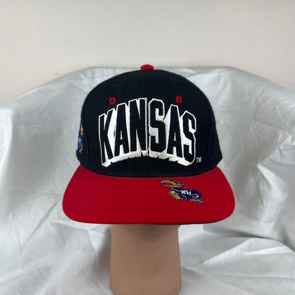 Vintage 90s Kansas City Jayhawks Big Logo Hat Snapback